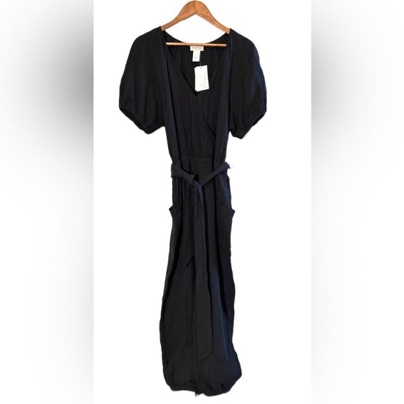 L*SPACE NWT Shore Thing Jumpsuit in Black Sz M - Picture 3 of 6